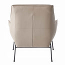 Zusa Accent Chair & Ottoman, Khaki Top Grain Leather Acme