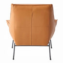 Jabel Accent Chair & Ottoman, Sandstone Top Grain Leather Acme