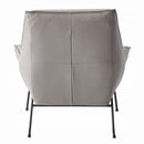 Jabel Accent Chair & Ottoman, Khaki Top Grain Leather Acme
