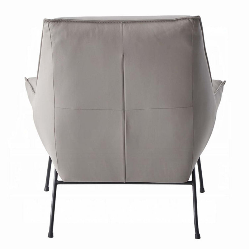 Jabel Accent Chair & Ottoman, Khaki Top Grain Leather Acme