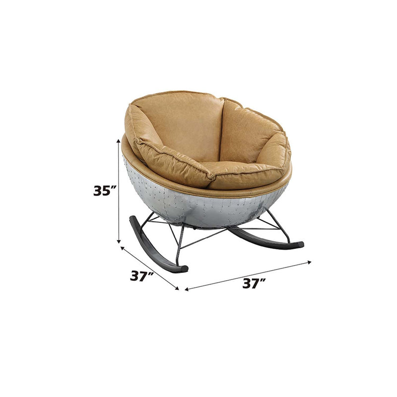 Pino Accent Chair, Morocco Top Grain Leather Acme