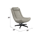 Piran Accent Chair w/Swivel, Twilight Top Grain Leather Acme