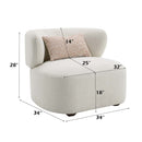 Darius Accent Chair w/Pillow, Beige Boucle Acme