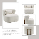 Darius Accent Chair w/Pillow, Beige Boucle Acme