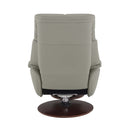 Kandoro Motion Accent Chair w/Swivel & Ottoman, Gray Leather Acme