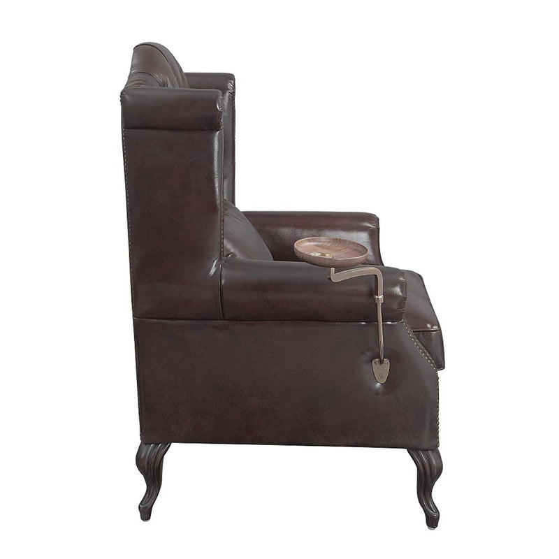 Pino Accent Chair, Vintage Brown Top Grain Leather Acme