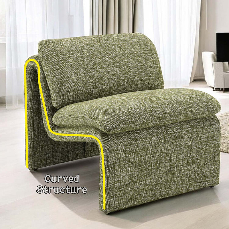 Jaeda Accent Chair, Green Boucle Acme