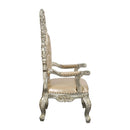 Sorina Arm Chair 2Pc, Faux Leather & Antique Gold Finish Acme