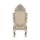 Sorina Arm Chair 2Pc, Faux Leather & Antique Gold Finish Acme