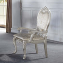 Bently Arm Chair 2Pc, Fabric & Champagne Finish Acme