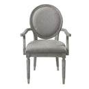 Adalynn Arm Chair 2Pc, Gray Fabric & Weathered Gray Oak Finish Acme