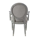 Adalynn Arm Chair 2Pc, Gray Fabric & Weathered Gray Oak Finish Acme