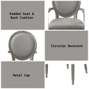 Adalynn Arm Chair 2Pc, Gray Fabric & Weathered Gray Oak Finish Acme