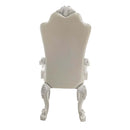 Dresden Arm Chair 2Pc, Faux Leather & Bone White Finish Acme