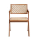 Velentina Arm Chair 2Pc, Rattan & Natural Finish Acme