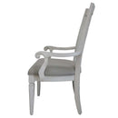 Katia Arm Chair 2Pc, Light Gray Linen & Weathered White Finish Acme