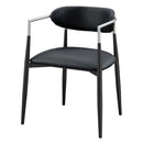 Gavan Arm Chair 2Pc, Black Faux Leather Acme