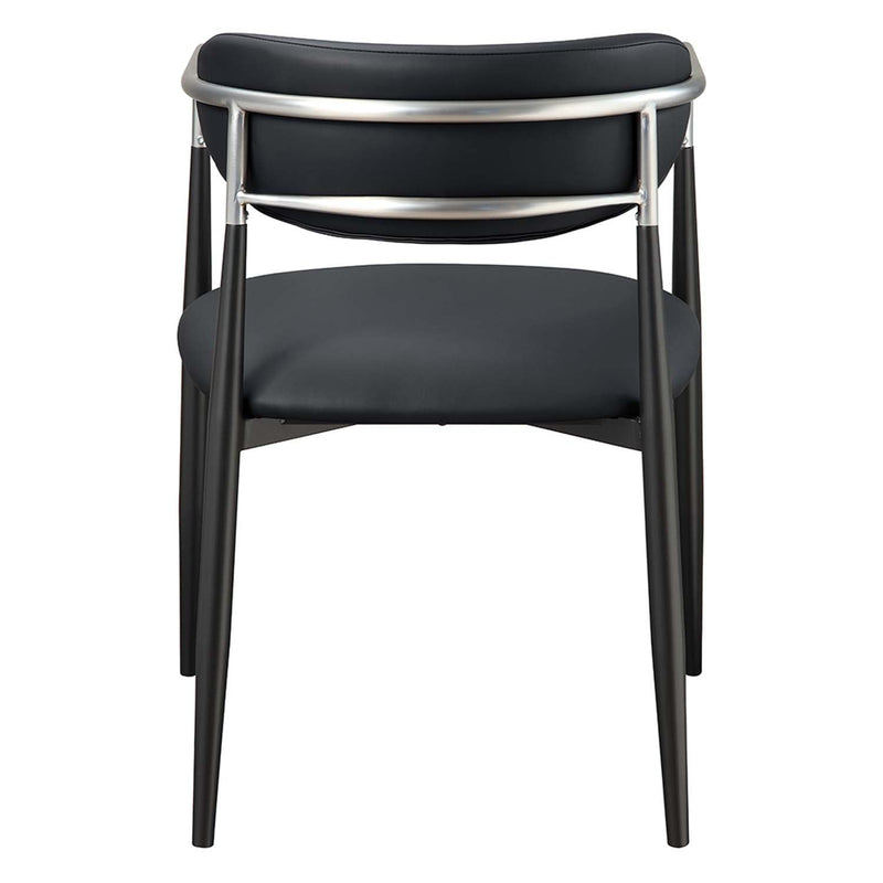 Gavan Arm Chair 2Pc, Black Faux Leather Acme