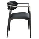 Gavan Arm Chair 2Pc, Black Faux Leather Acme