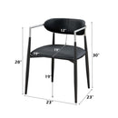 Gavan Arm Chair 2Pc, Black Faux Leather Acme