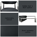 Gavan Arm Chair 2Pc, Black Faux Leather Acme