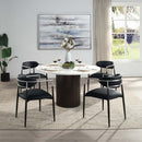 Gavan Arm Chair 2Pc, Black Faux Leather Acme