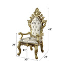 Desiderius Arm Chair 2Pc, Antique Gold & Hand-Painted Brown Finish Acme