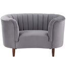 Millephri Chair, Gray Velvet Acme