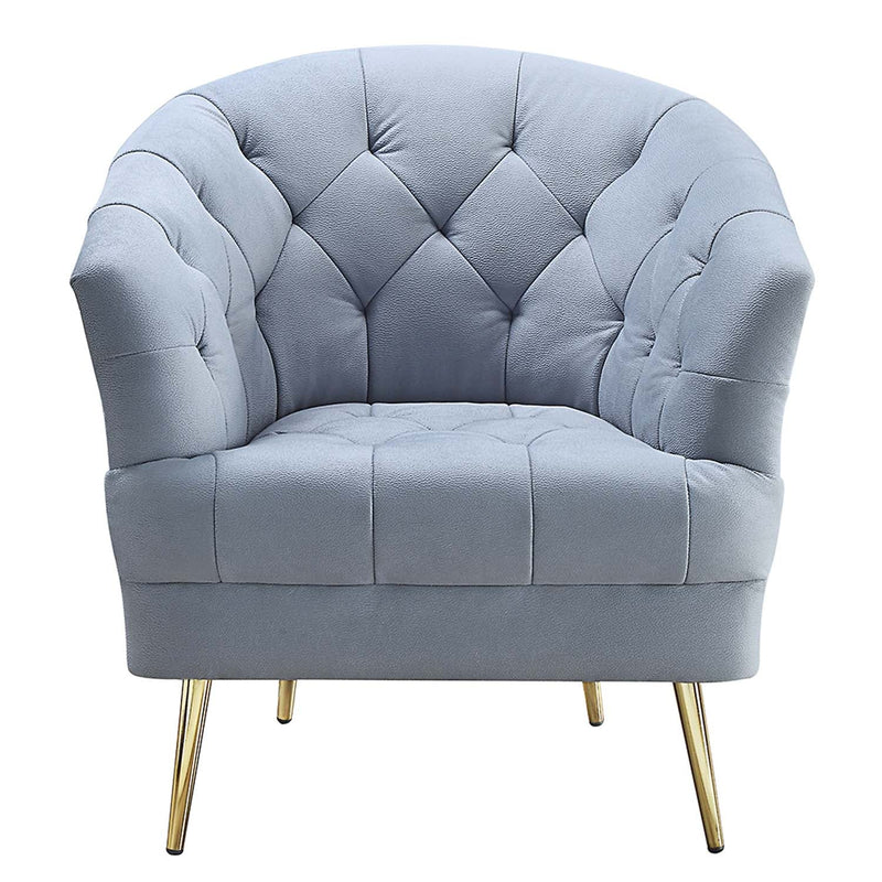 Bayram Chair, Light Gray Velvet Acme