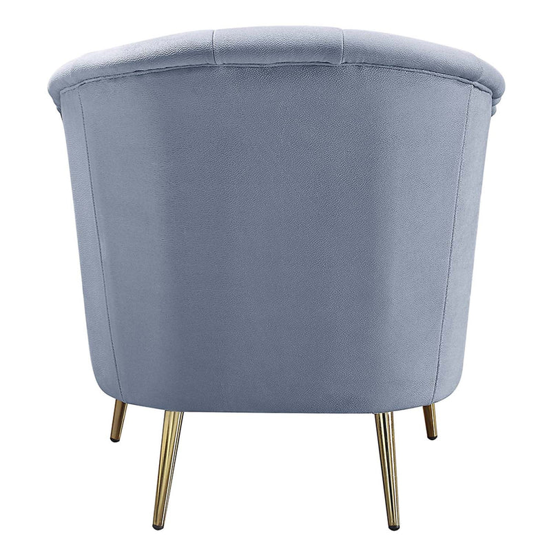 Bayram Chair, Light Gray Velvet Acme