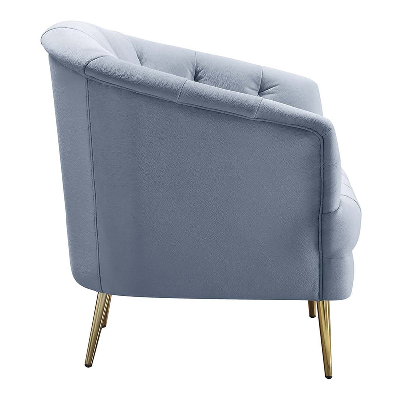 Bayram Chair, Light Gray Velvet Acme