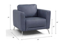 Astonic Chair, Blue Leather Acme