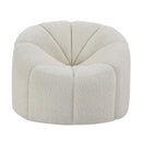 Osmash Chair w/Swivel, White Teddy Sherpa Acme