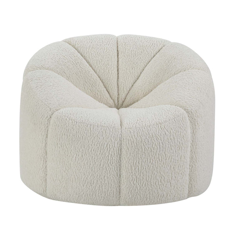 Osmash Chair w/Swivel, White Teddy Sherpa Acme