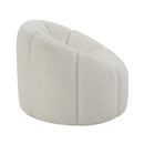 Osmash Chair w/Swivel, White Teddy Sherpa Acme