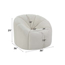 Osmash Chair w/Swivel, White Teddy Sherpa Acme