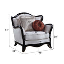 Nurmive Chair w/2 Pillows, Beige Fabric Acme