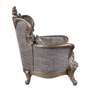 Elozzol Chair w/Pillow, Fabric & Antique Bronze Finish Acme