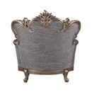 Elozzol Chair w/Pillow, Fabric & Antique Bronze Finish Acme