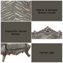 Elozzol Chair w/Pillow, Fabric & Antique Bronze Finish Acme