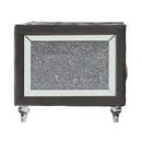 Heibero II Chair, Gray Velvet & Faux Diamond Trim Acme