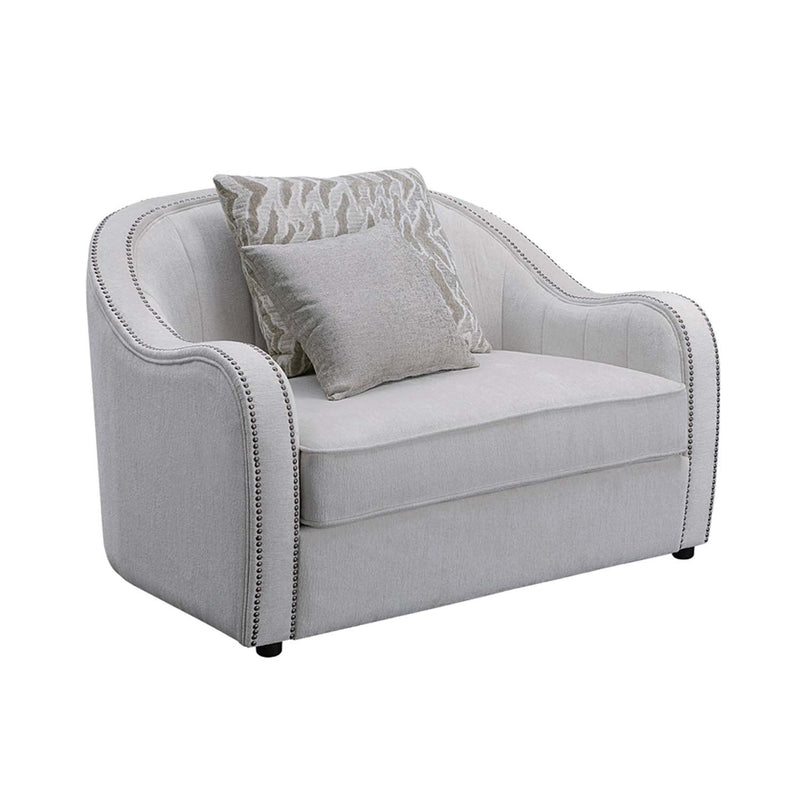 Mahler Chair w/2 Pillows, Beige Linen Acme