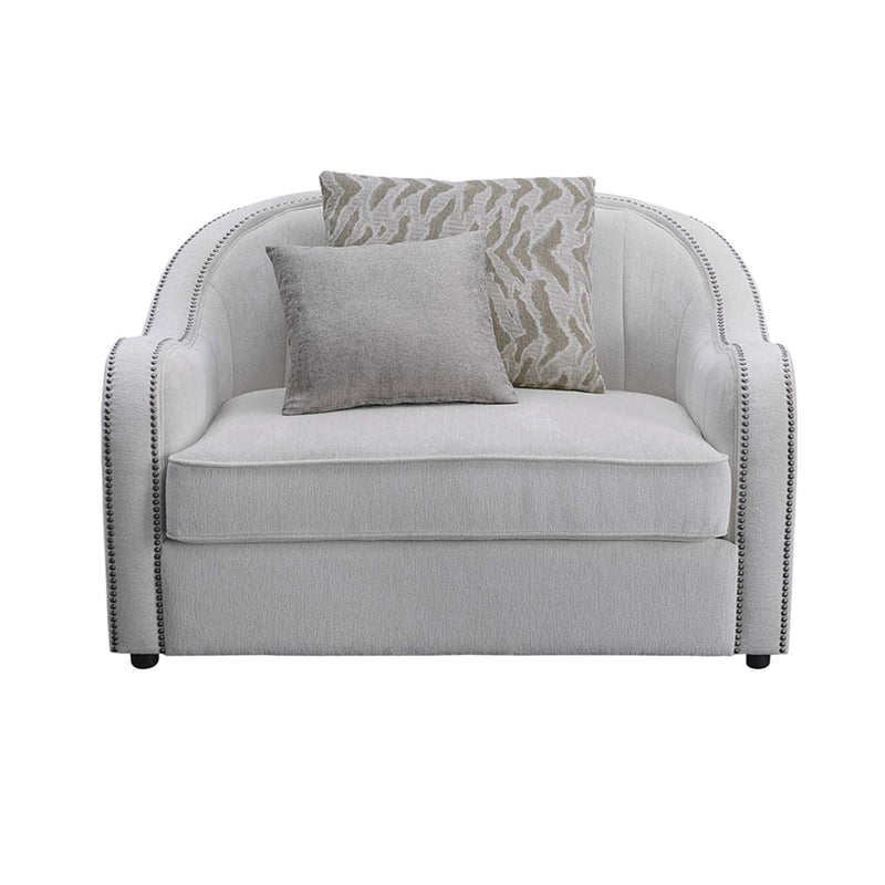 Mahler Chair w/2 Pillows, Beige Linen Acme
