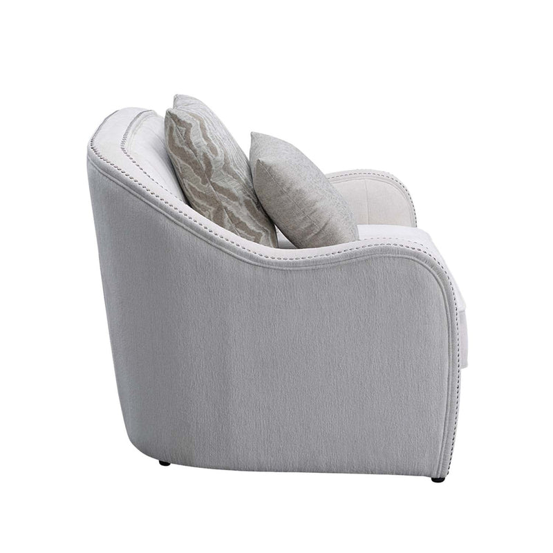 Mahler Chair w/2 Pillows, Beige Linen Acme