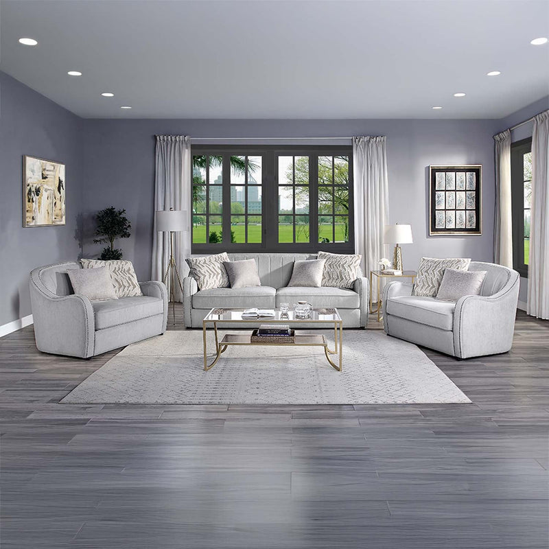 Mahler Chair w/2 Pillows, Beige Linen Acme