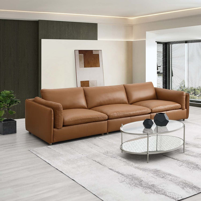 Brighton Modular - Right Facing Arm Chair, Brown Top Grain Leather Acme