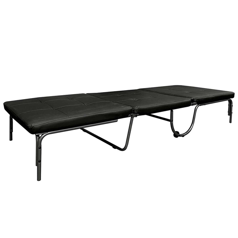 Senon Adjustable Foldable Chair (Futon), Silver & Black Finish Acme