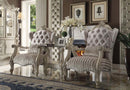 Versailles Chair w/Pillow, Ivory Fabric & Bone White Finish Acme