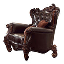 Versailles Chair w/2 Pillows, Faux Leather Acme