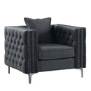 Gillian II Chair, Dark Gray Velvet Acme
